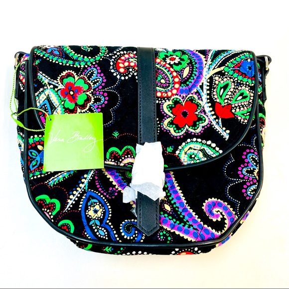 Vera Bradley Handbags - NWT Kiev Paisley Slim Saddle Bag